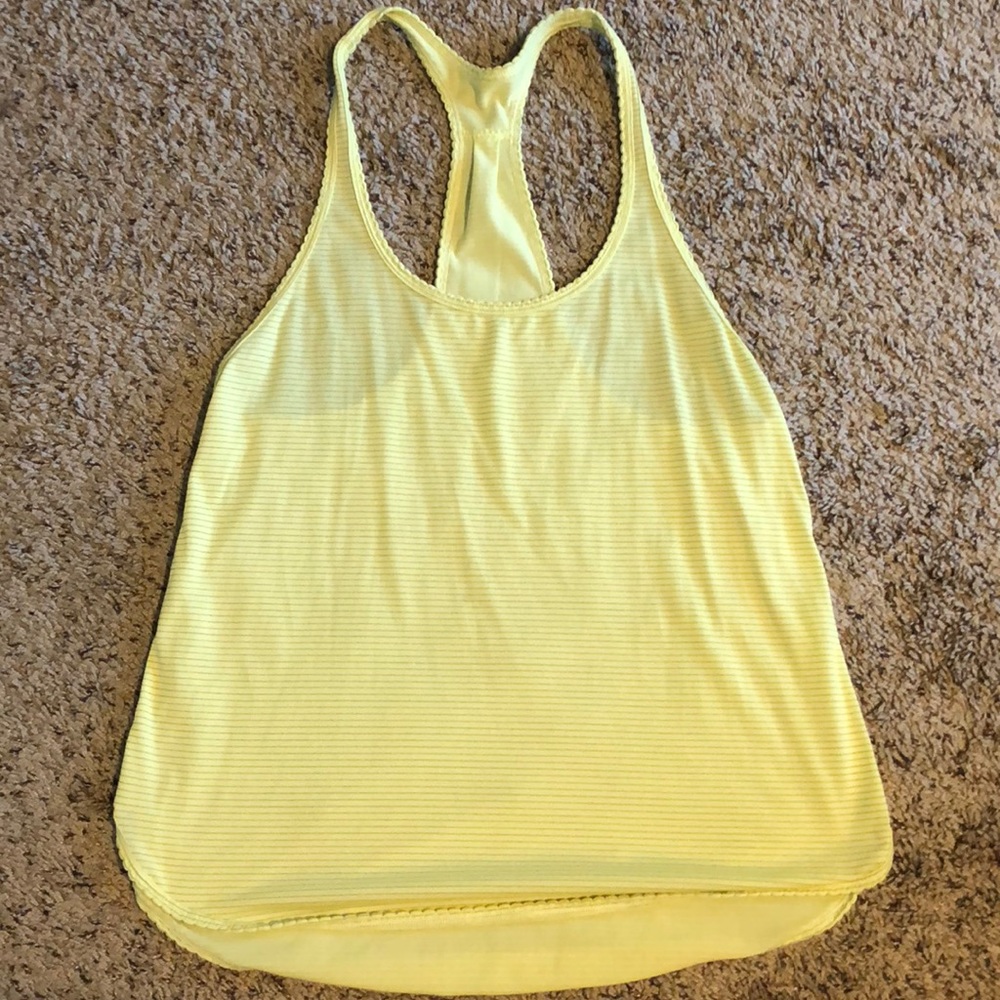 Yellow Stripe Lululemon tank